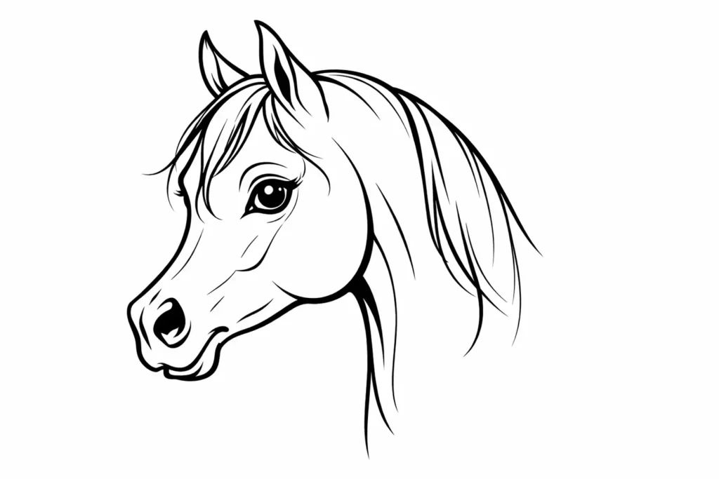 Arabian horse grace in professional drawings