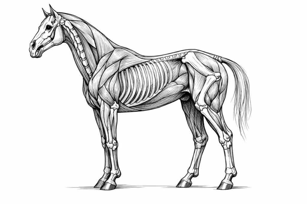 Arabian horse grace in professional drawings