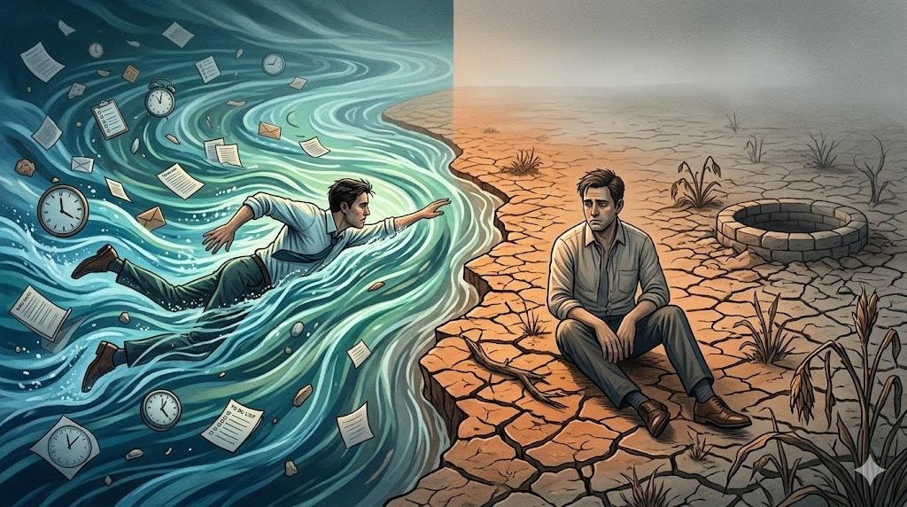 Exhaustion vs Burnout, Mental health tips, Recovery, Stress management.