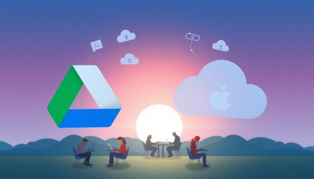 google drive and icloud cloud storage