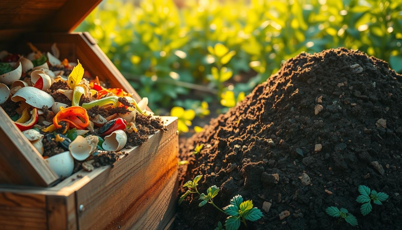 Composting guide, organic gardening, waste reduction, sustainable living.
